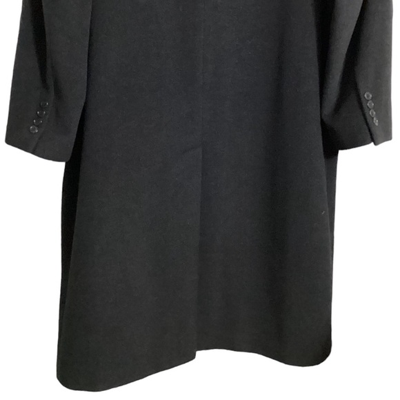 Andrew Fezza Cashmere Blend Charcoal Grey Button Up Long Coat Size S-42 - Picture 6 of 13